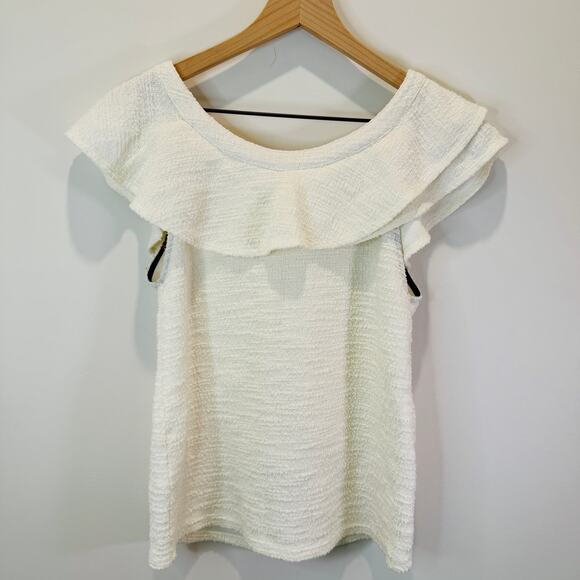 Anthropologie Dolan Sleeveless Top Women's XS Flutter Textured Thick Knit Whimsy - Picture 6 of 12